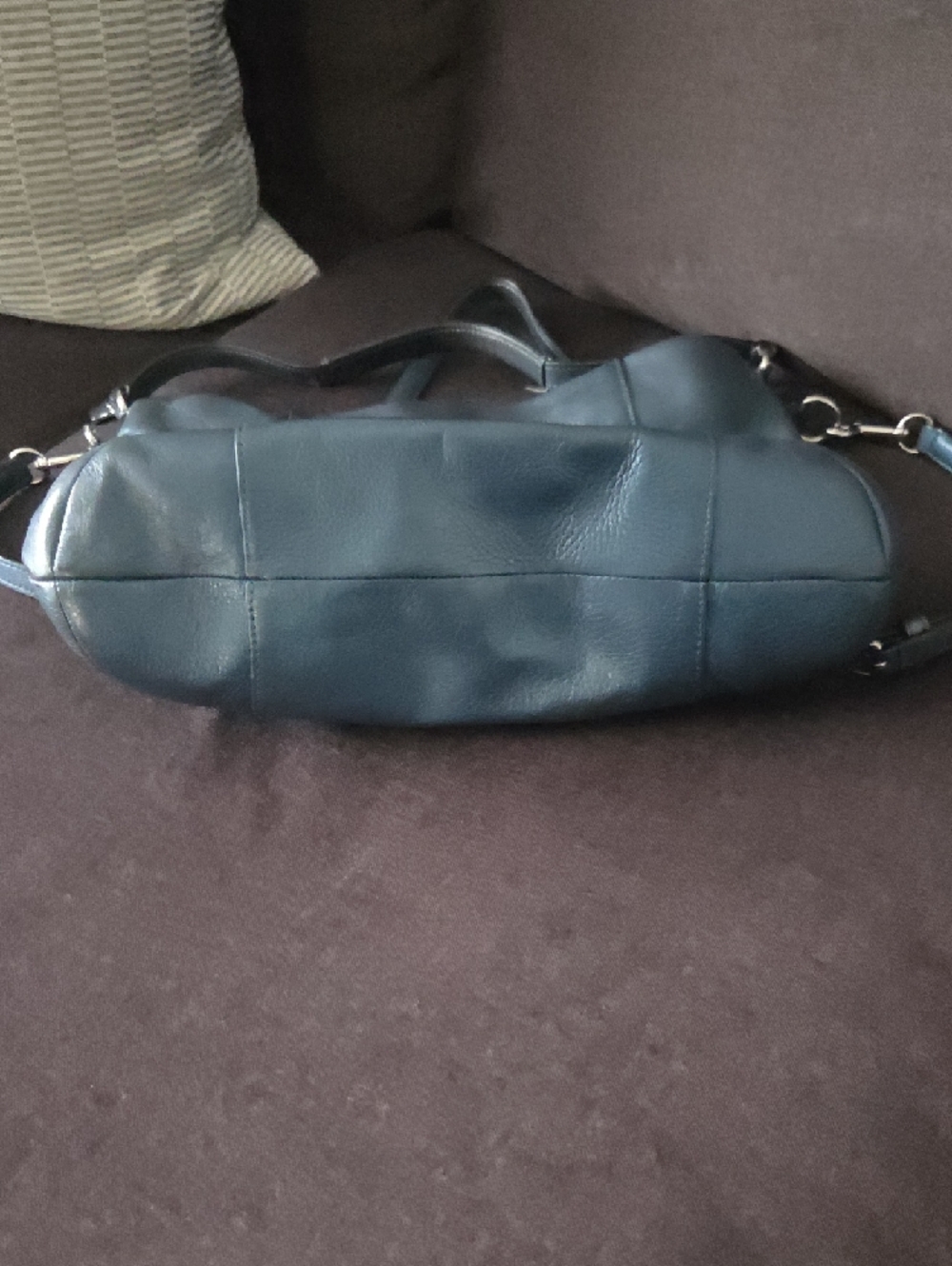 Coach Blue Pebble Leather Crossbody Bag - Picture 5 of 7